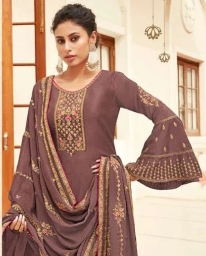 GHAZAL BY FIONA 23061 TO 23067 SERIES CHINON FULL STICHED SALWAR SUITS WHOLESALE 7 PCS