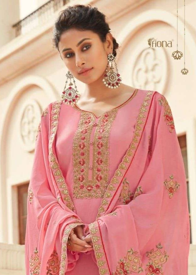 GHAZAL BY FIONA 23061 TO 23067 SERIES CHINON FULL STICHED SALWAR SUITS WHOLESALE 7 PCS