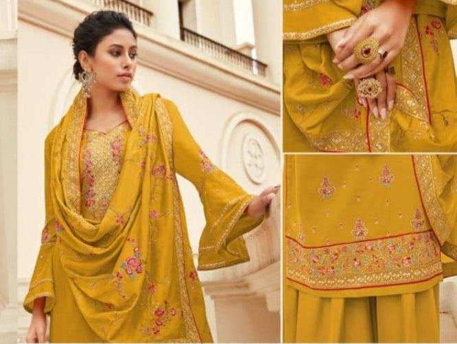 GHAZAL BY FIONA 23061 TO 23067 SERIES CHINON FULL STICHED SALWAR SUITS WHOLESALE 7 PCS