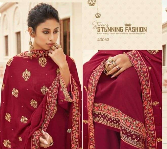 GHAZAL BY FIONA 23061 TO 23067 SERIES CHINON FULL STICHED SALWAR SUITS WHOLESALE 7 PCS