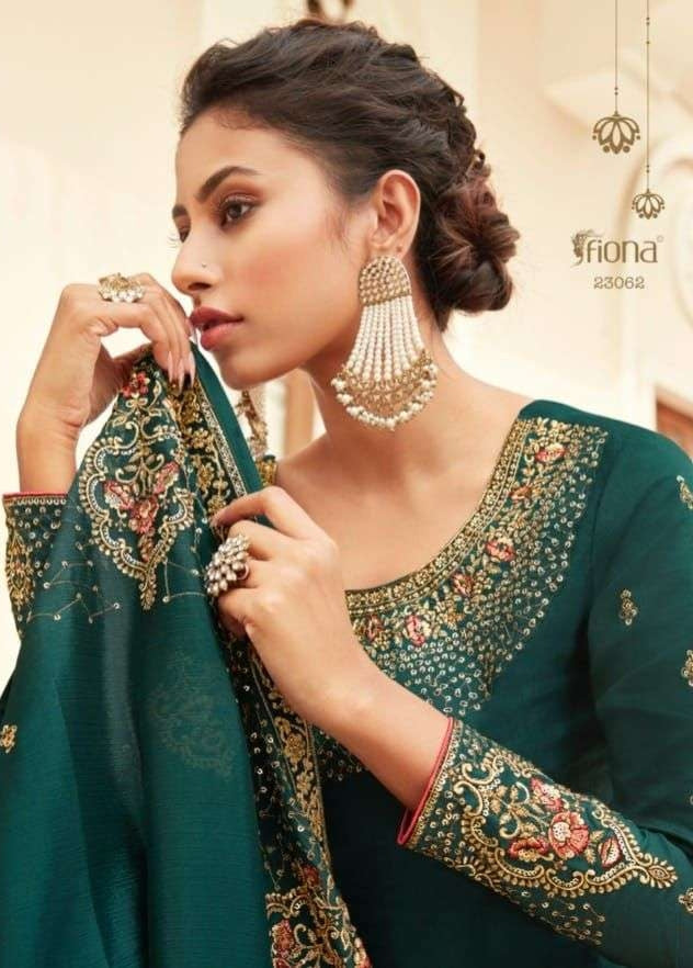 GHAZAL BY FIONA 23061 TO 23067 SERIES CHINON FULL STICHED SALWAR SUITS WHOLESALE 7 PCS