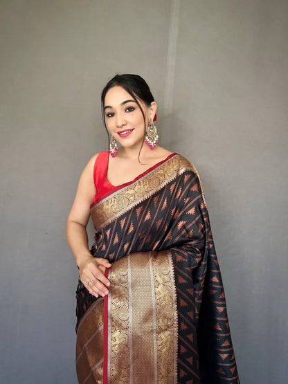 Beautiful Designer Traditional Aanchal Kanjivaram Handloom Sarees