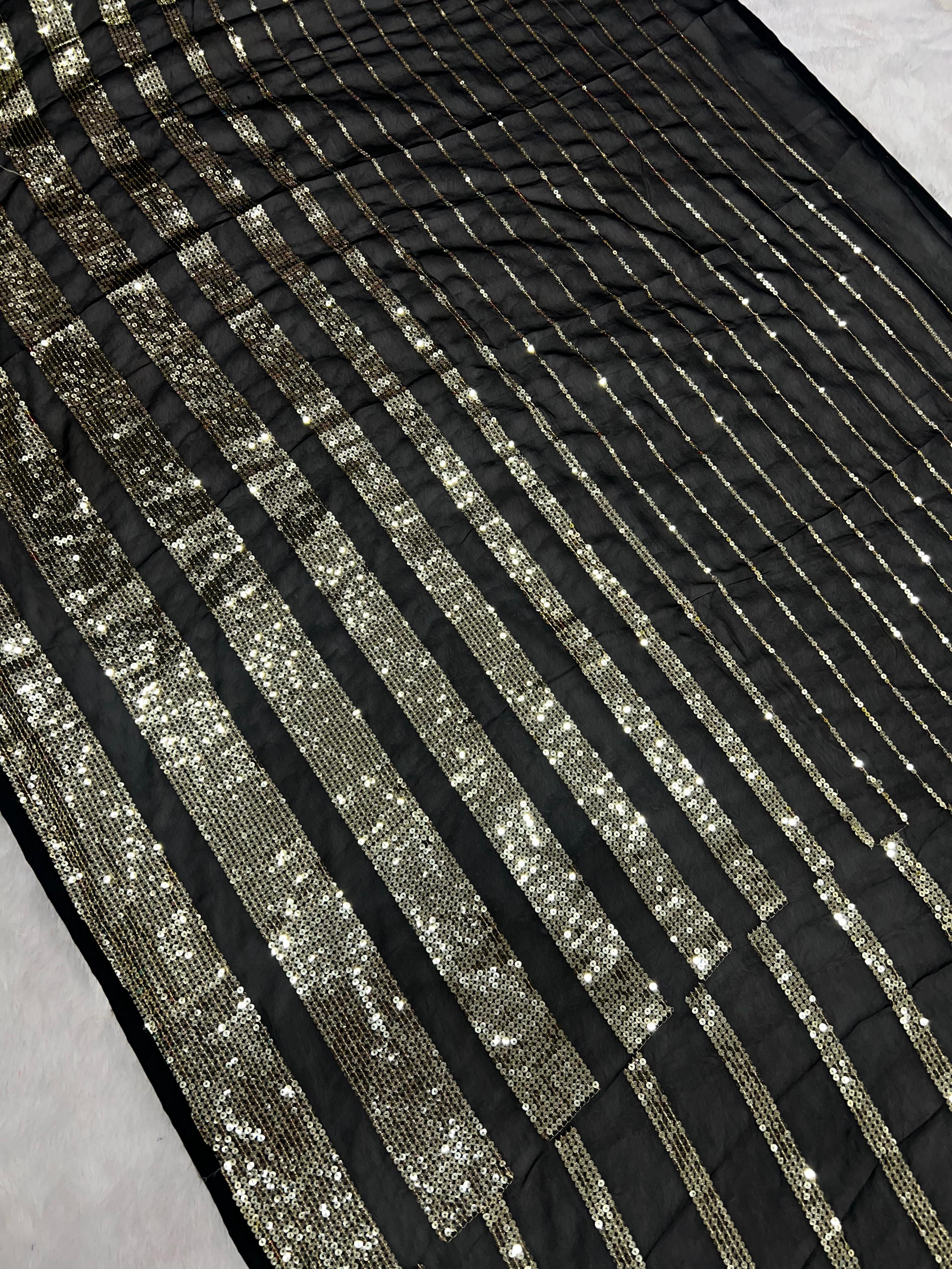 Beautiful Designer Bollywood style Georgette Sequence Saree Design 5292