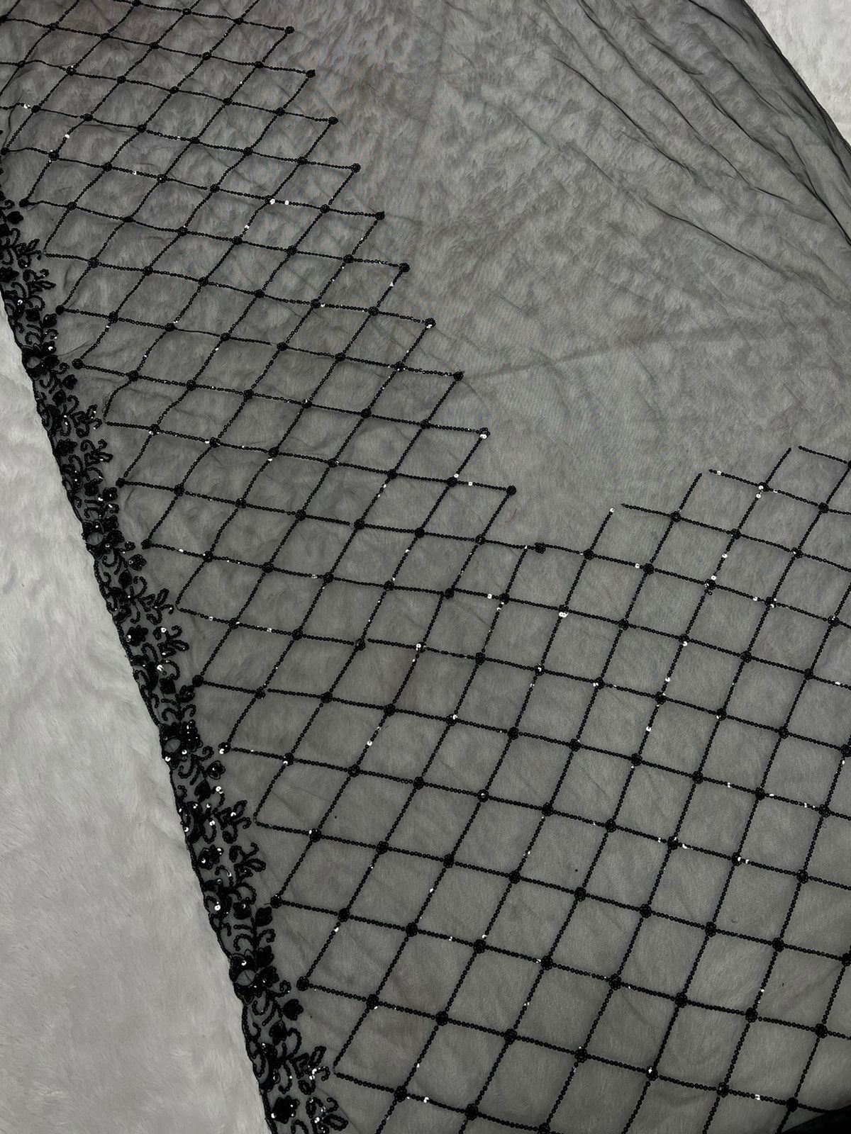 Beautiful Designer Bollywood style Soft Net Sequence Saree