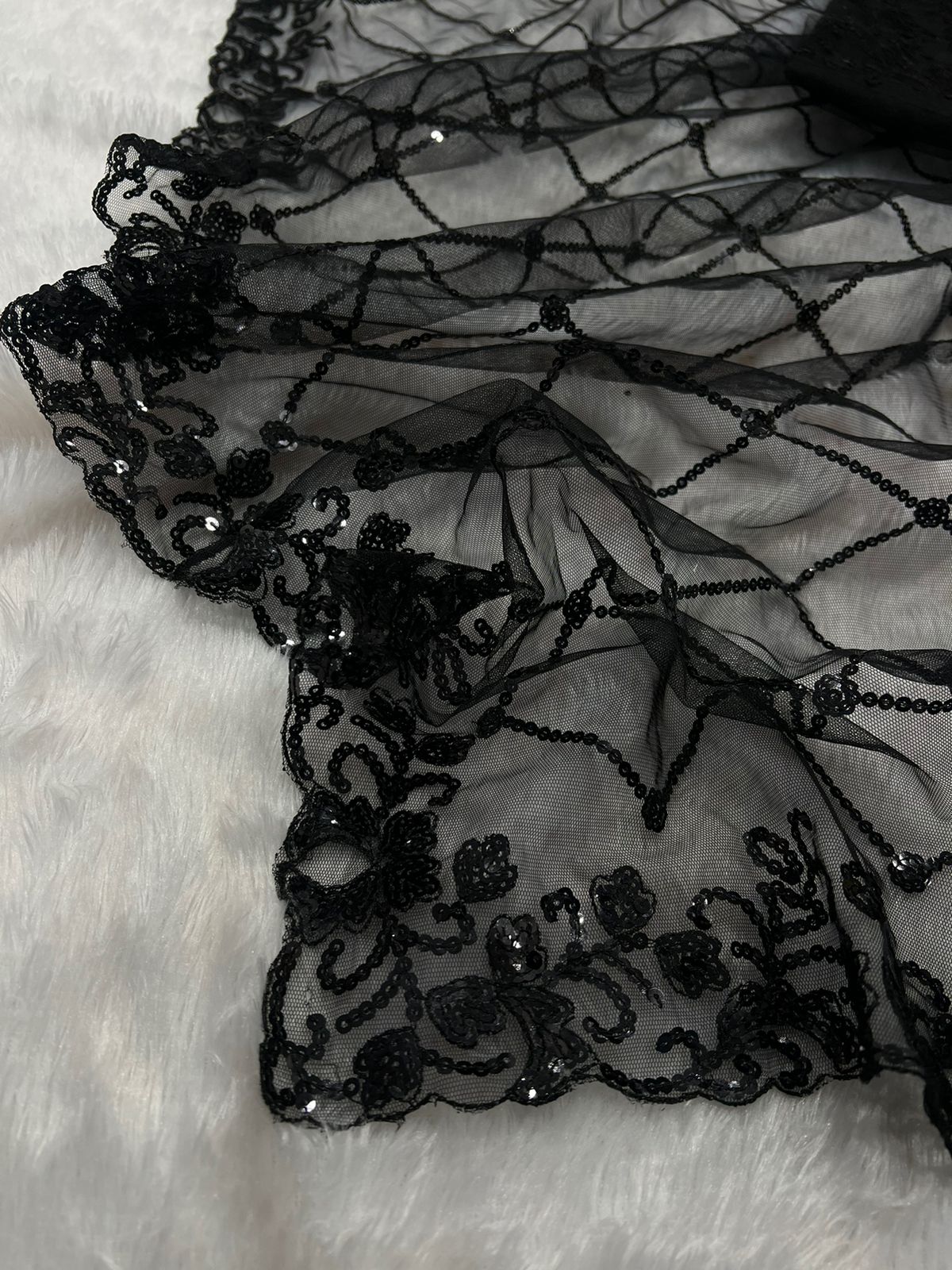 Beautiful Designer Bollywood style Soft Net Sequence Saree