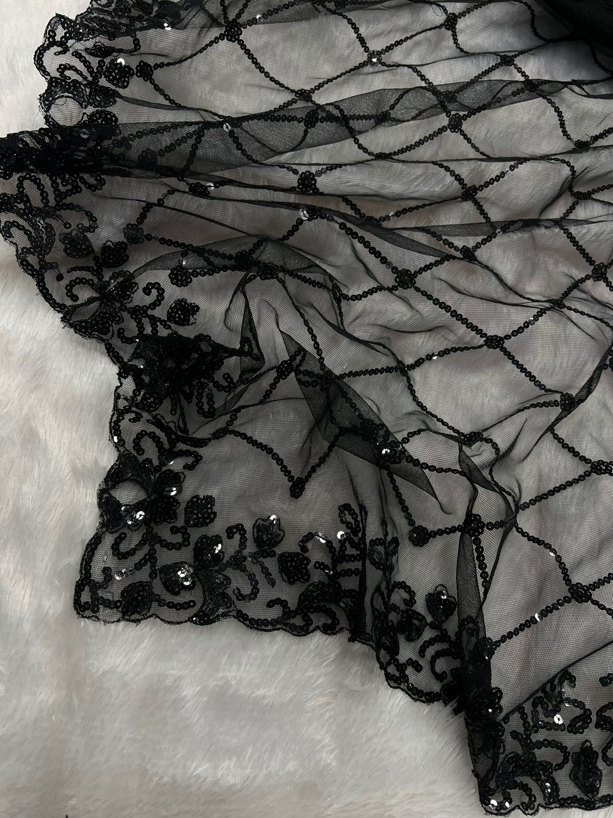 Beautiful Designer Bollywood style Soft Net Sequence Saree