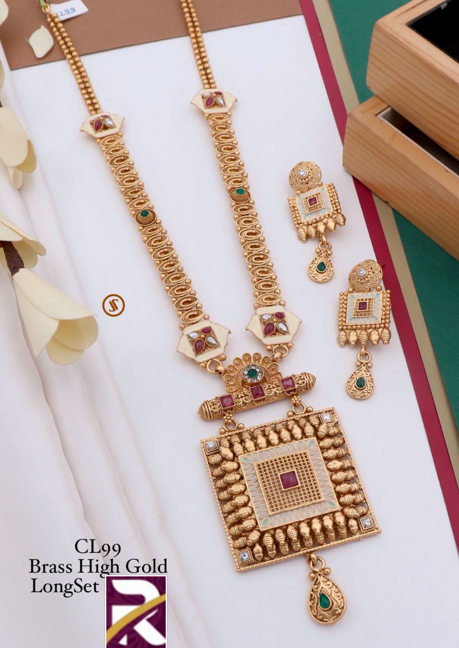 Beautiful Antique Rajwadi Long Jewellery with Earrings