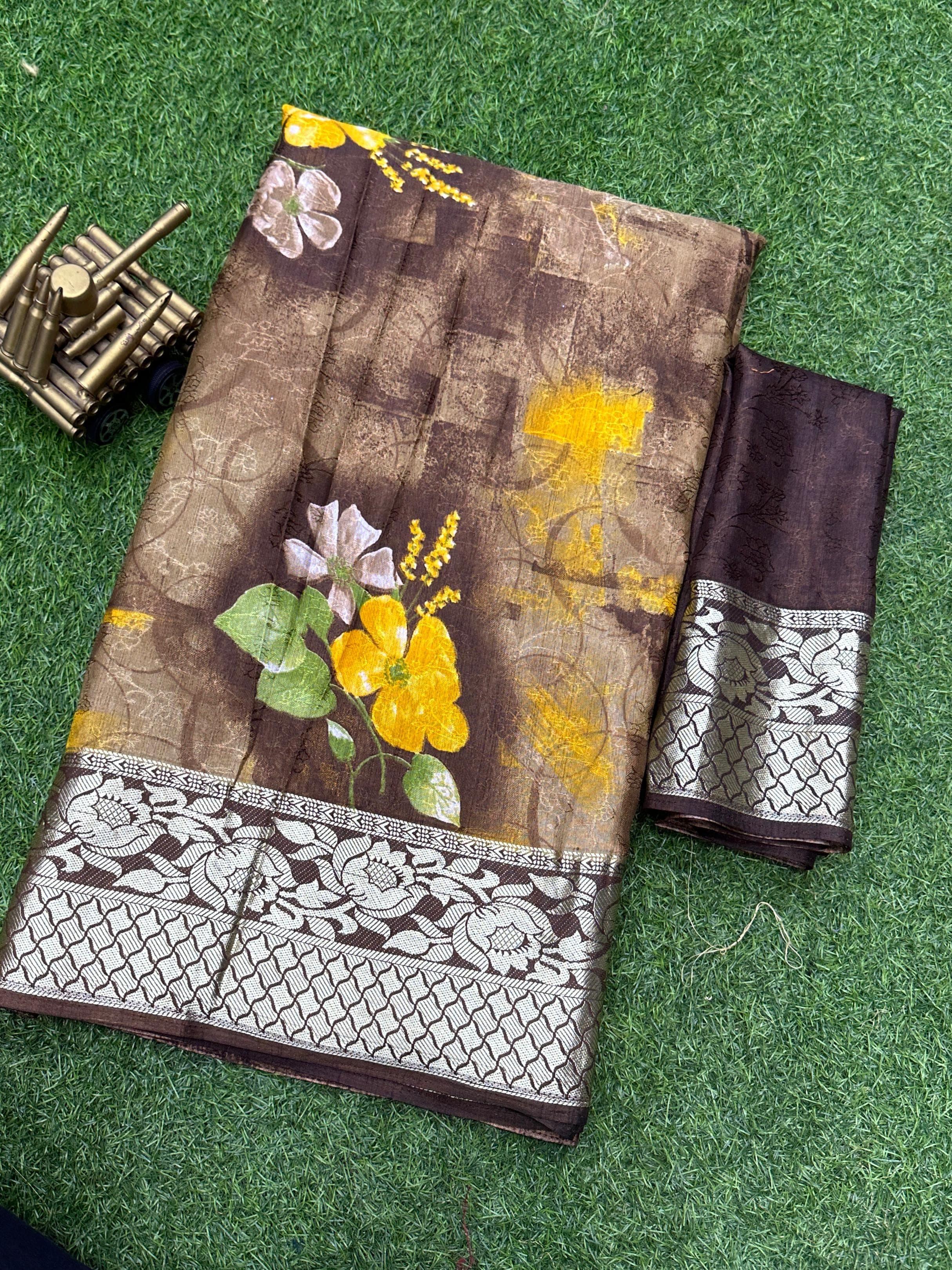 Beautiful Designer Gulabrani Printed saree