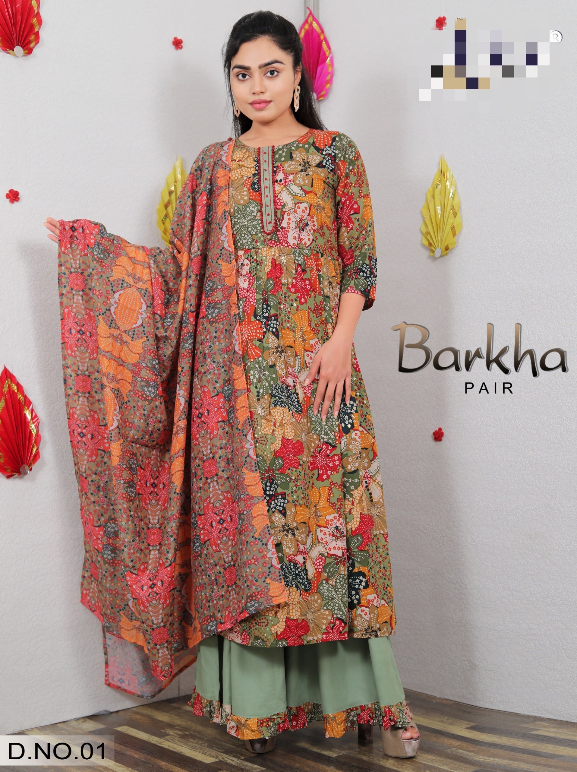 Party Wear Designer Barkha Fency Three Piece Suit