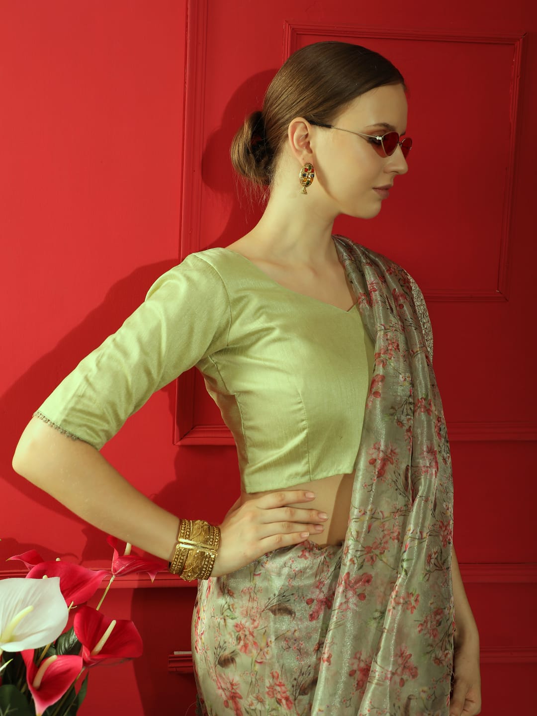 Beautiful Designer Soft Organza Silk Saree