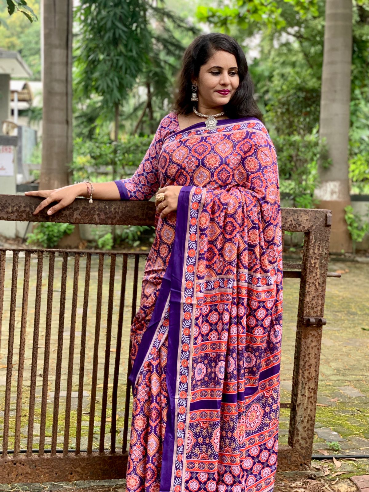 Beautiful Designer Pure Taffeta Bandhej Saree