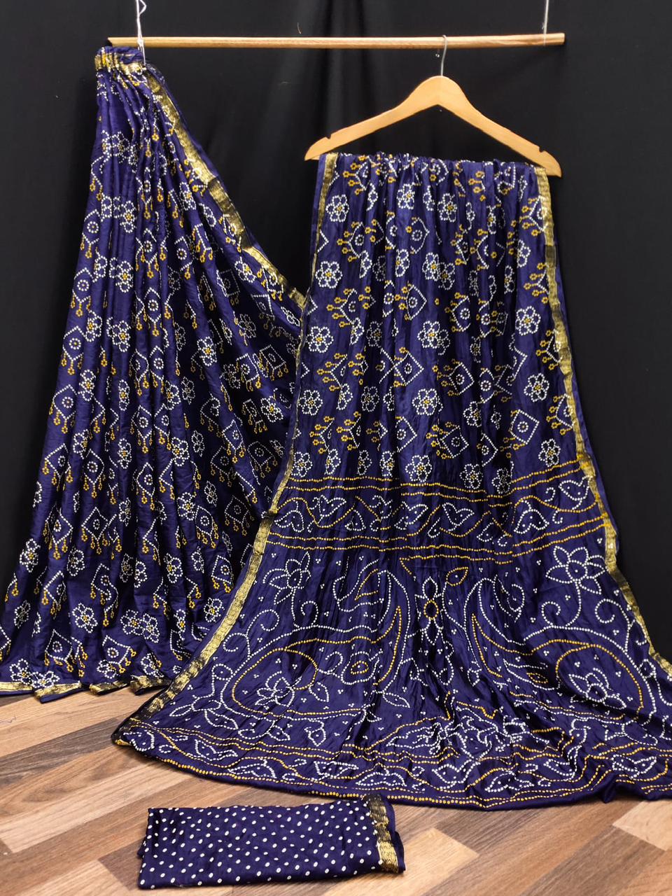 Beautiful Designer Pure Taffeta Bandhej Saree