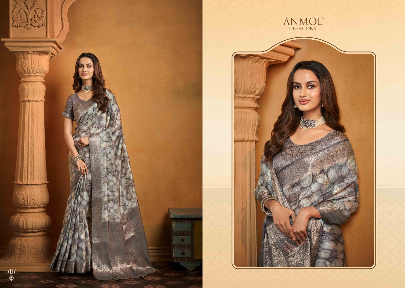 Beautiful Designer Anmol Tulip Pure Digital Print Saree