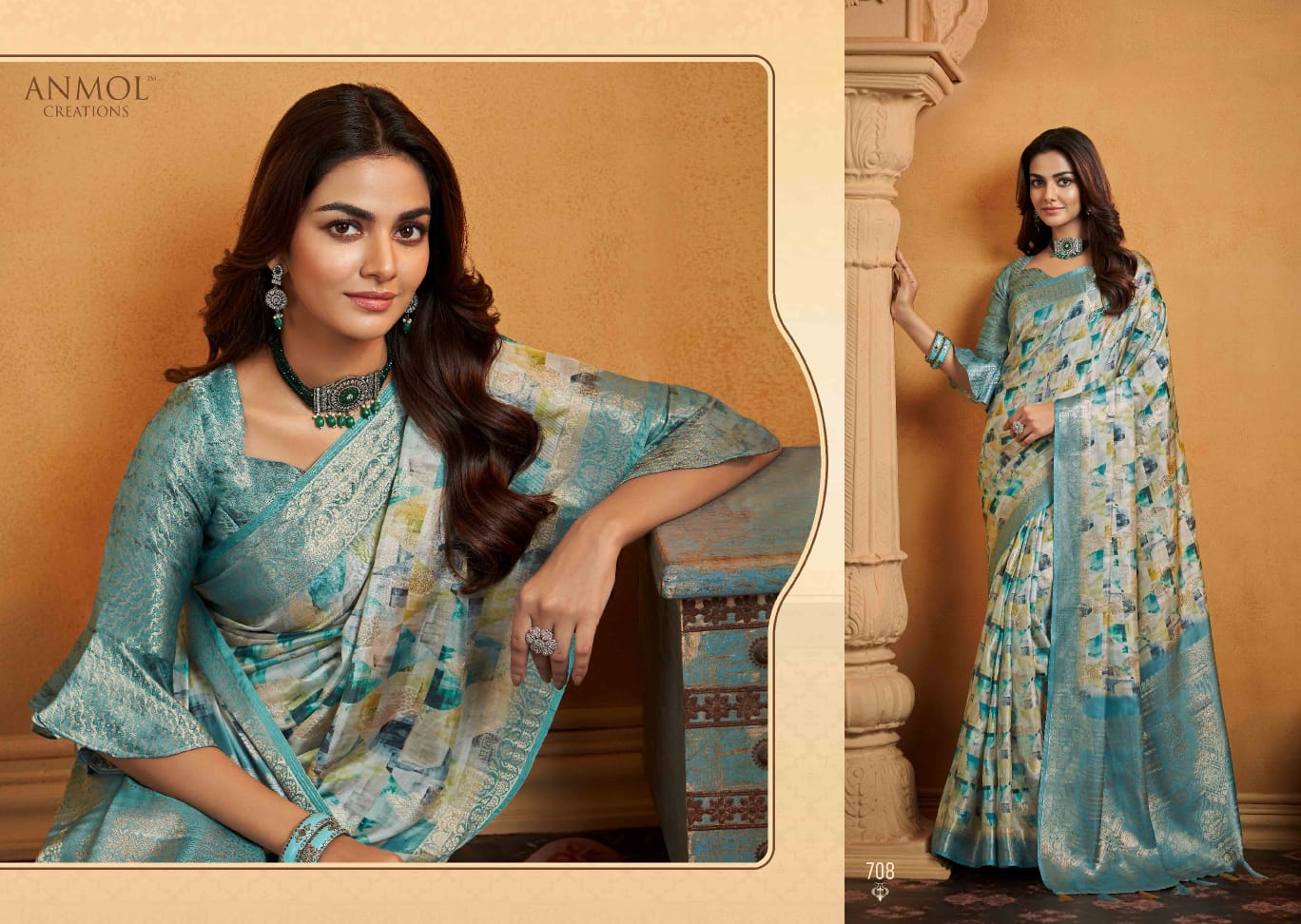 Beautiful Designer Anmol Tulip Pure Digital Print Saree