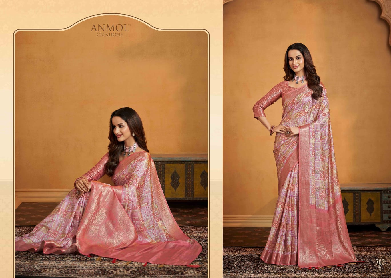 Beautiful Designer Anmol Tulip Pure Digital Print Saree