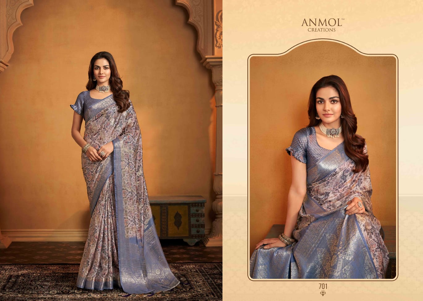 Beautiful Designer Anmol Tulip Pure Digital Print Saree