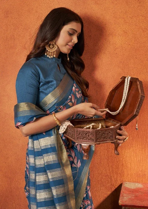 Wedding Designer Crape Mohmanthan Saachi Saree Collection 23209