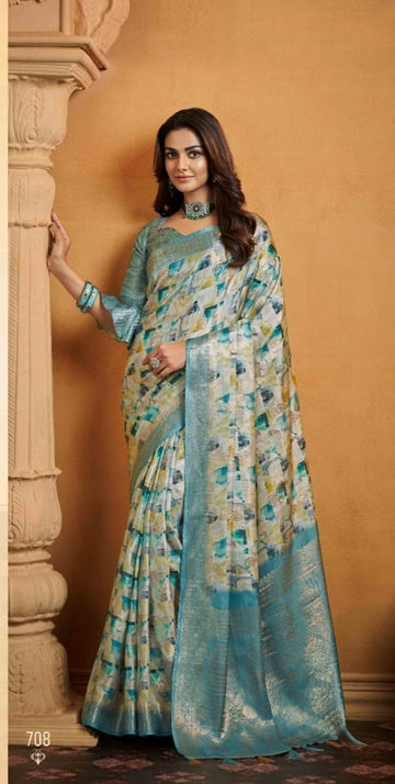 Beautiful Designer Anmol Tulip Pure Digital Print Saree