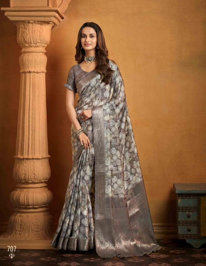 Beautiful Designer Anmol Tulip Pure Digital Print Saree