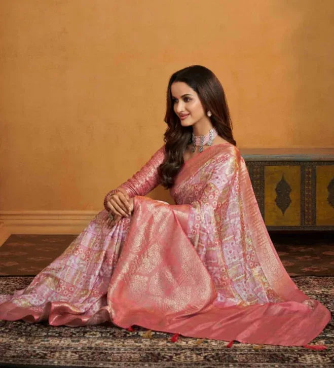 Beautiful Designer Anmol Tulip Pure Digital Print Saree