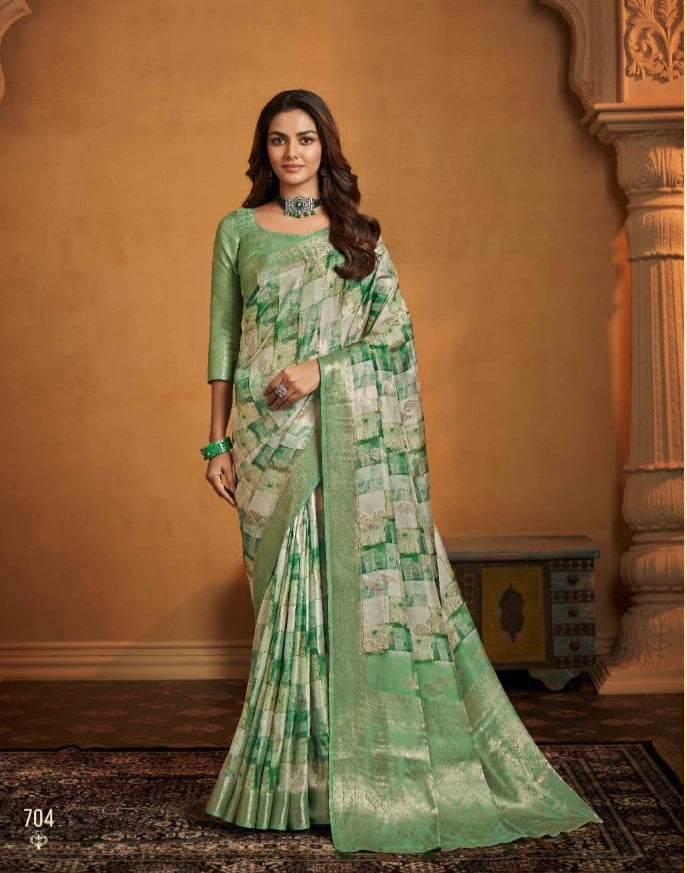 Beautiful Designer Anmol Tulip Pure Digital Print Saree