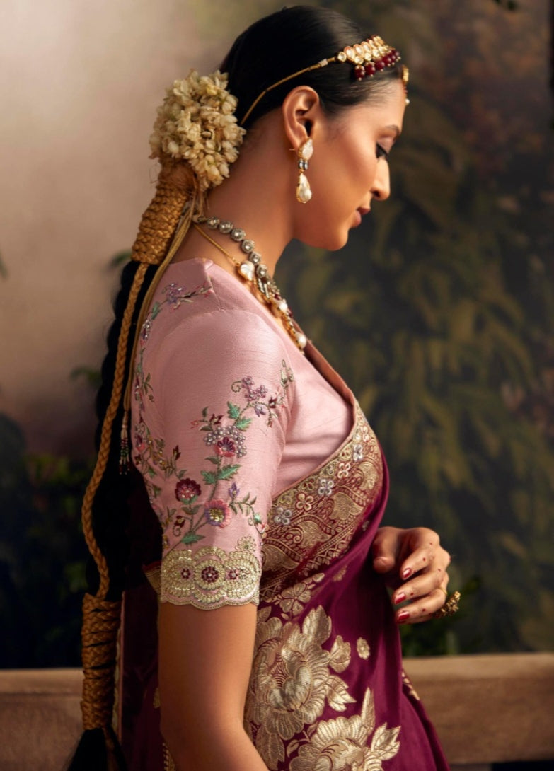 Beautiful Indian Traditional Wear Pure Viscose Dola Silk Radha Rani Kimora 246