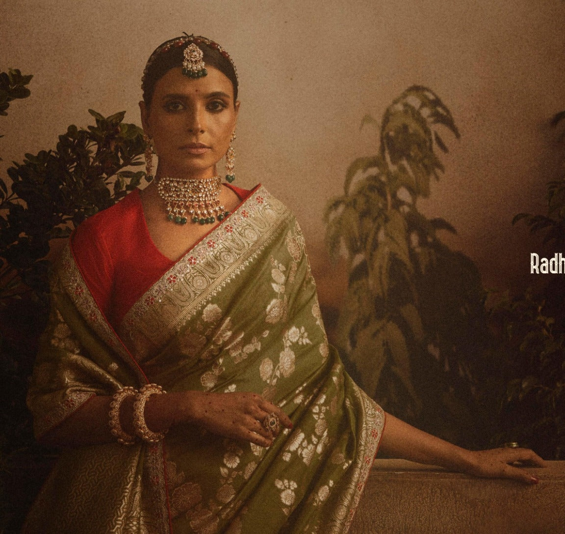 Beautiful Indian Traditional Wear Pure Viscose Dola Silk Radha Rani Kimora 247