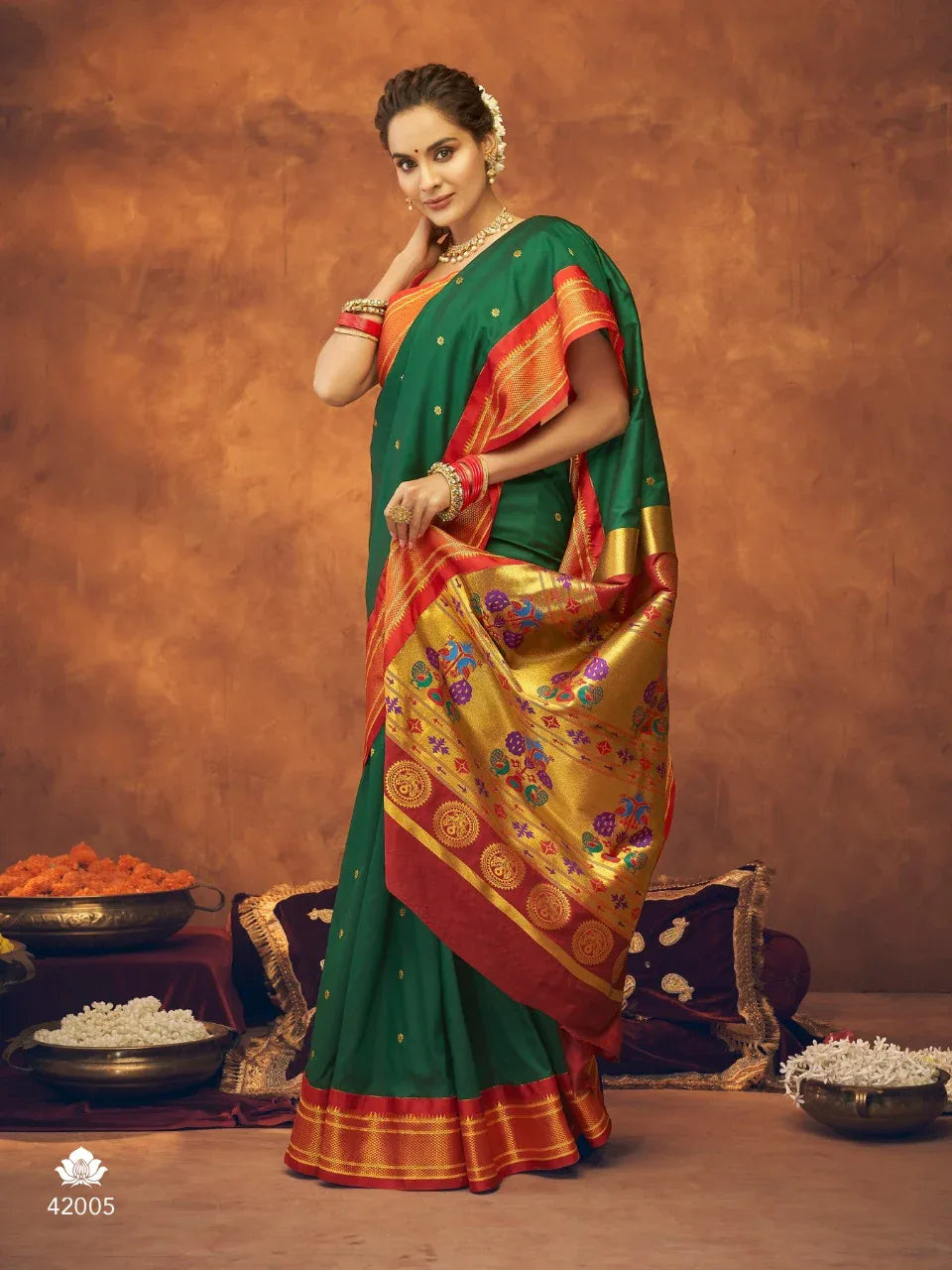 Beautiful Aaruchi Pure Silk Paithani with Maharani Pallu Saree