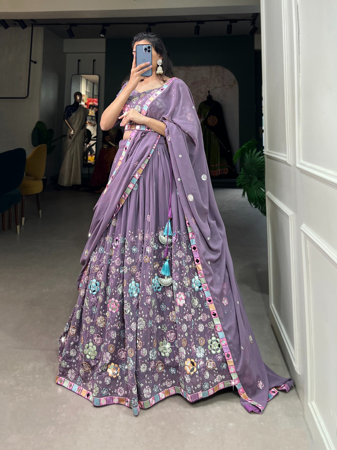 Wedding Designer Georgette Lehenga Choli Design 1733