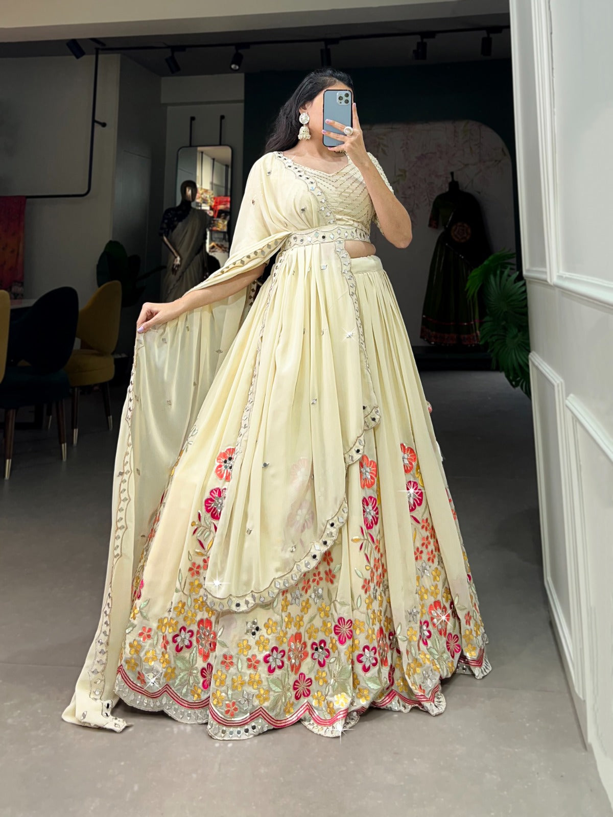 Wedding Designer Georgette Lehenga Choli Design 1733