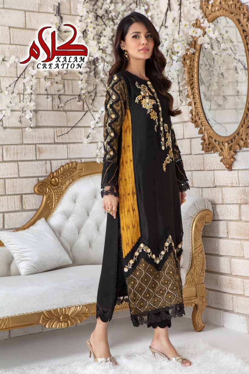 Designer stylish Tunic Heavy Embroidered Kalam Design 1122 Tunic