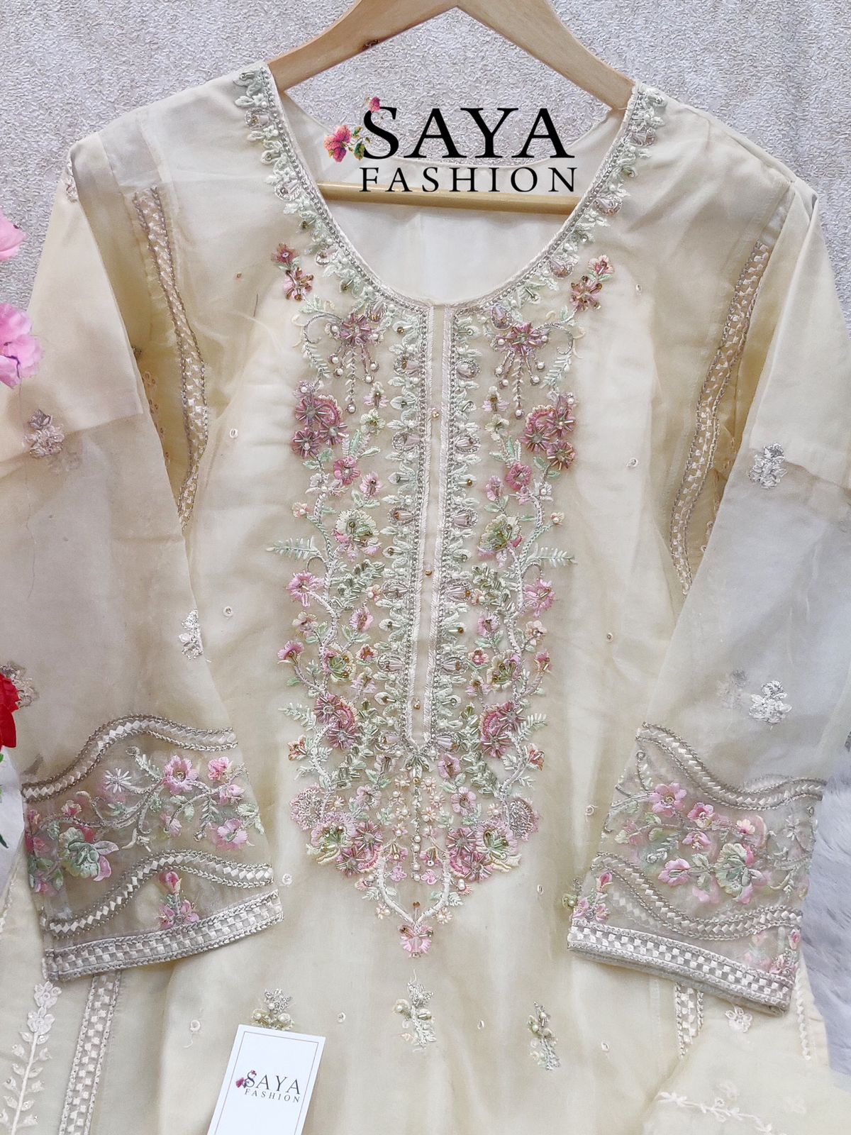 Designer stylish R-006 HIT Saya Heavy Organza Dress