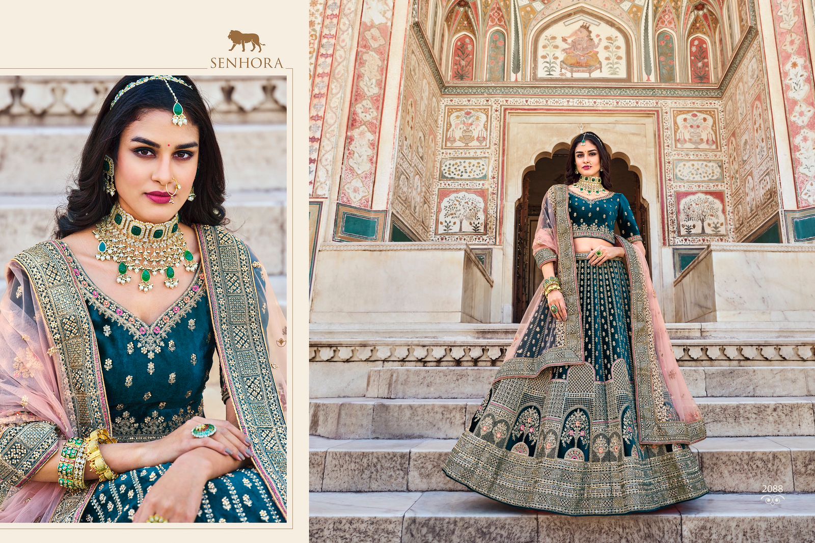 Wedding Bridal Look Heavy Velvet With Fancy Dori Work Lehenga Choli Design 2088