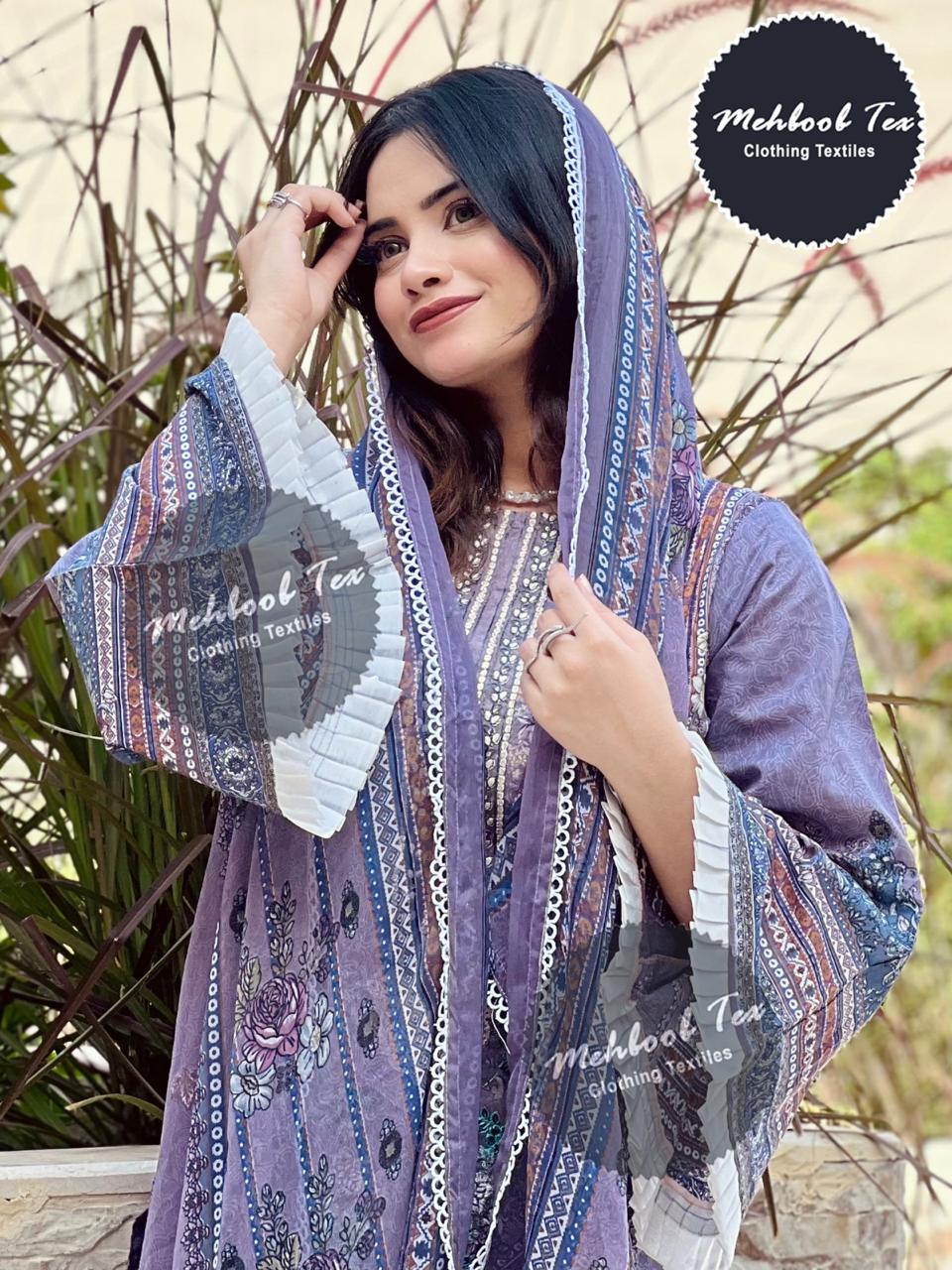 Pure Cotton Print Mehboob 1166 Salwar Suits