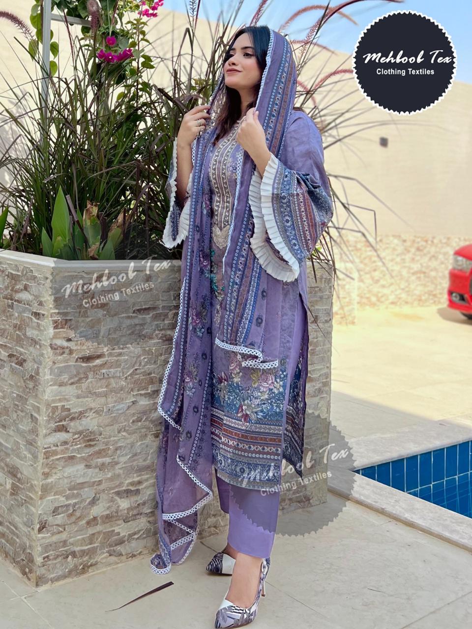 Pure Cotton Print Mehboob 1166 Salwar Suits