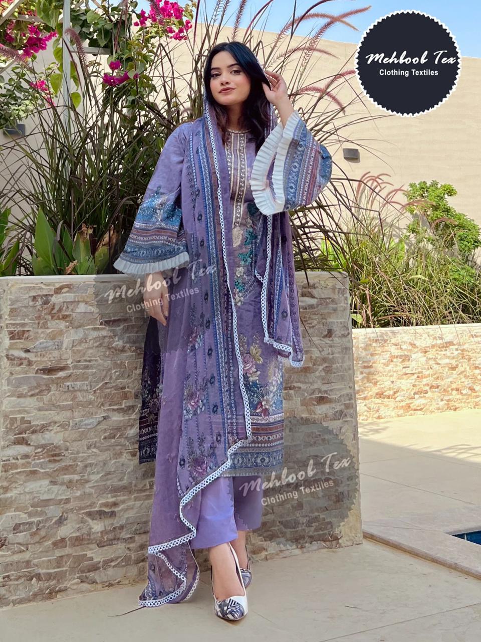 Pure Cotton Print Mehboob 1166 Salwar Suits