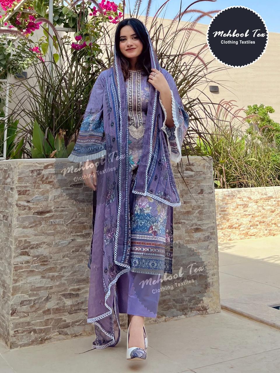 Pure Cotton Print Mehboob 1166 Salwar Suits