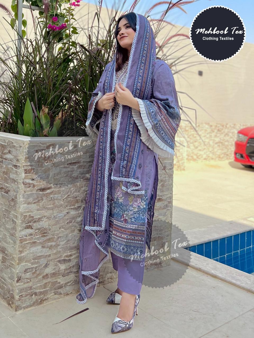 Pure Cotton Print Mehboob 1166 Salwar Suits