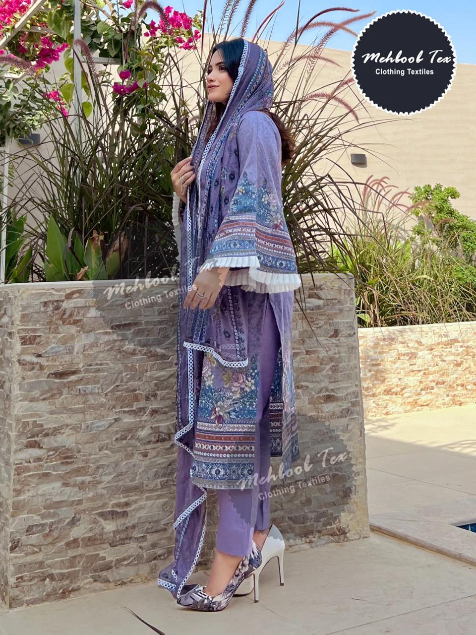 Pure Cotton Print Mehboob 1166 Salwar Suits