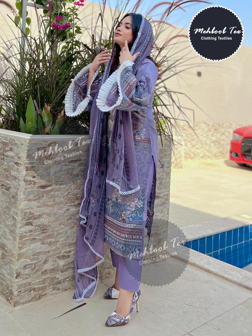 Pure Cotton Print Mehboob 1166 Salwar Suits