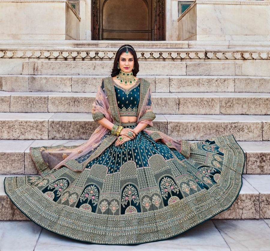 Wedding Bridal Look Heavy Velvet With Fancy Dori Work Lehenga Choli Design 2088