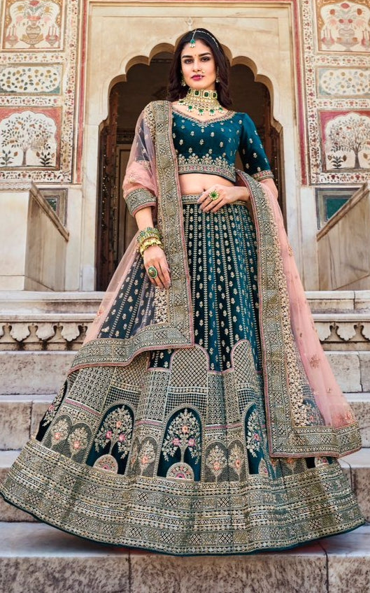 Wedding Bridal Look Heavy Velvet With Fancy Dori Work Lehenga Choli Design 2088
