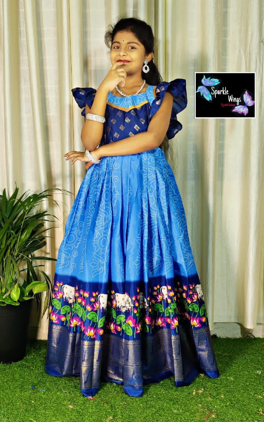 Beautiful Designer Kids Soft Zari Silk Silk Lehenga Choli