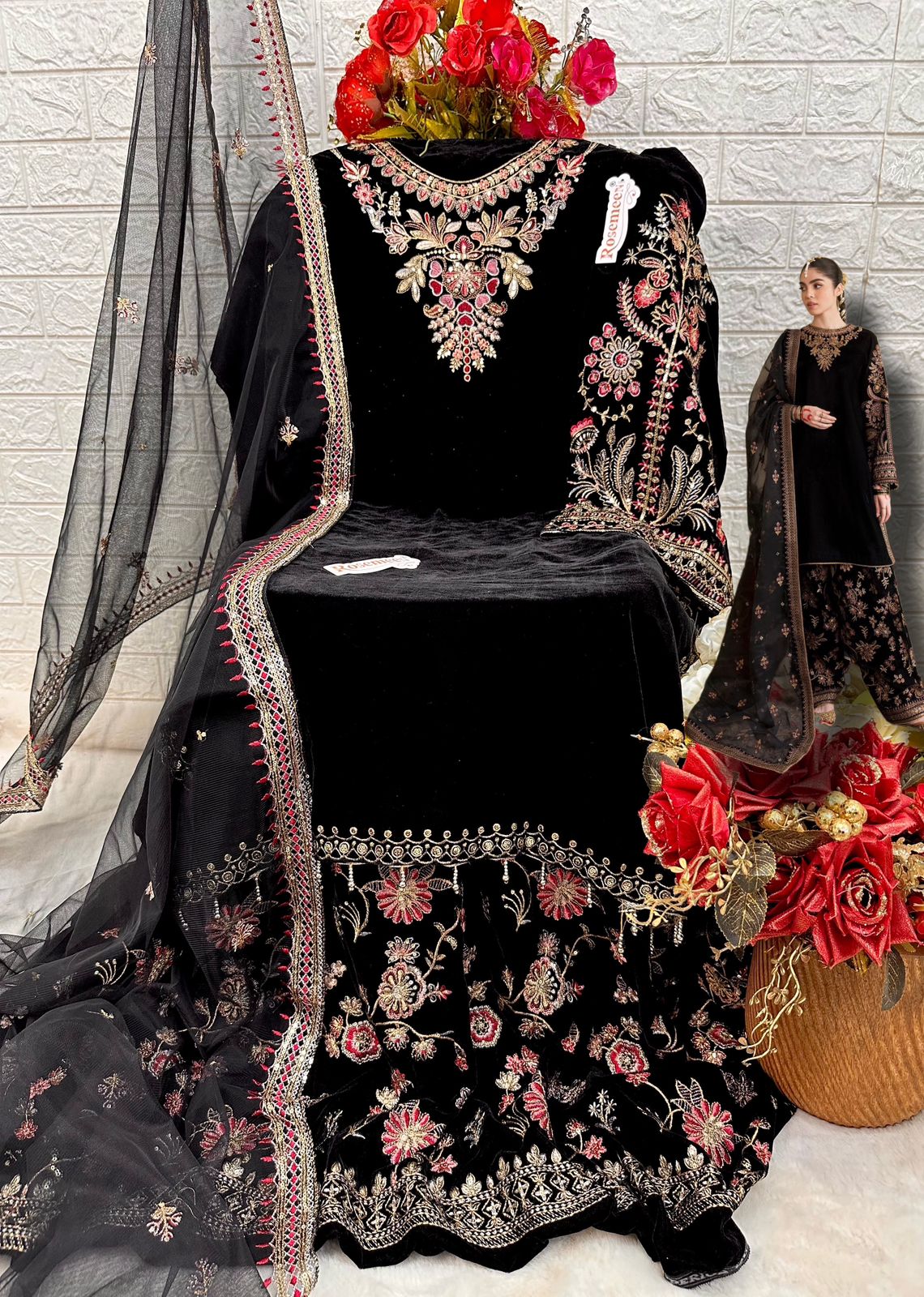 Fepic V 17022 Rosemeen Velvet Pakistani Suits