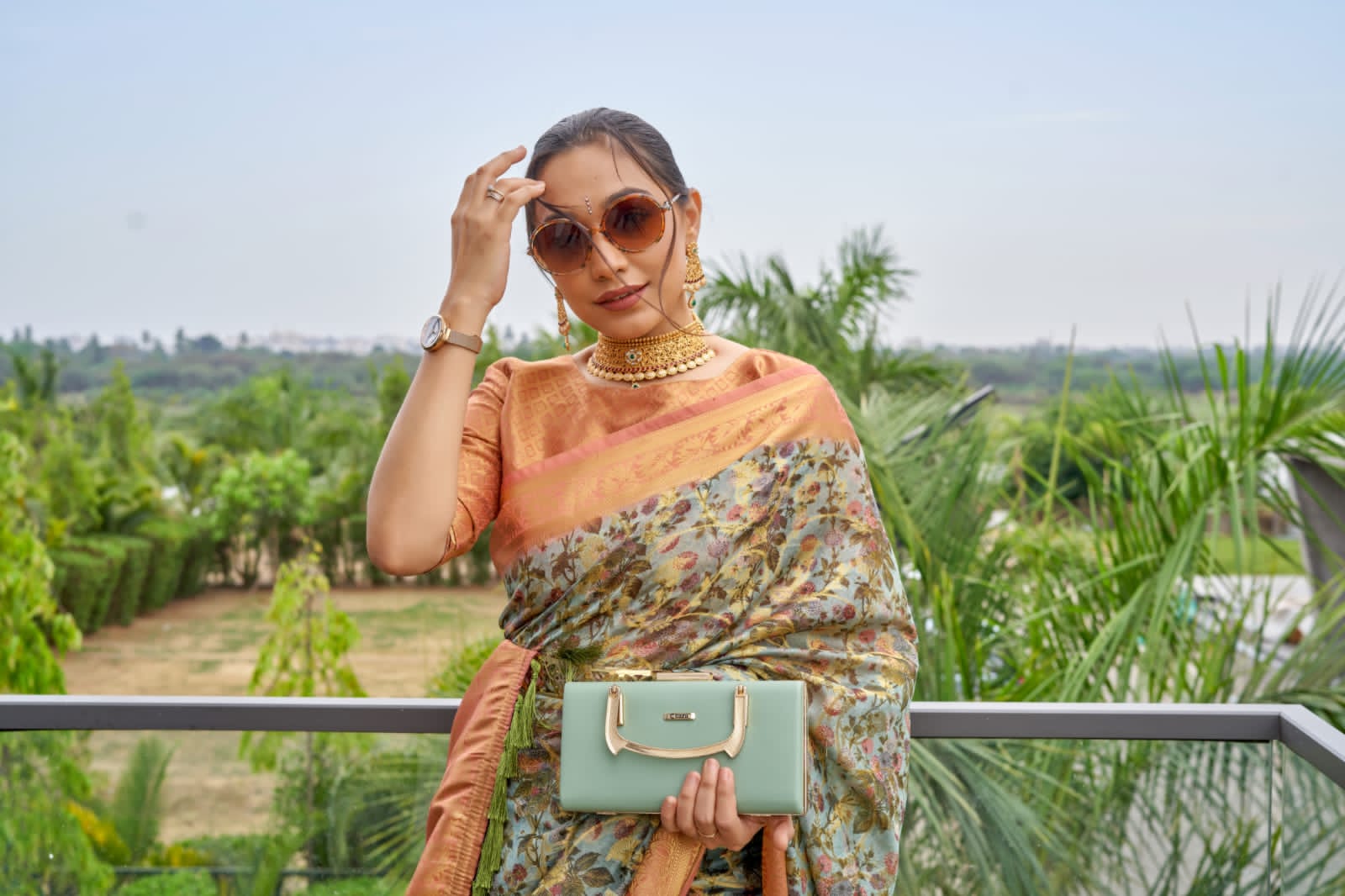 Beautiful Designer Organza Zari Silk Saree Anokhi Digital 2