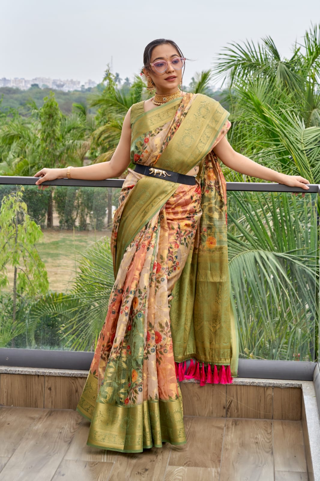 Beautiful Designer Organza Zari Silk Saree Anokhi Digital 2