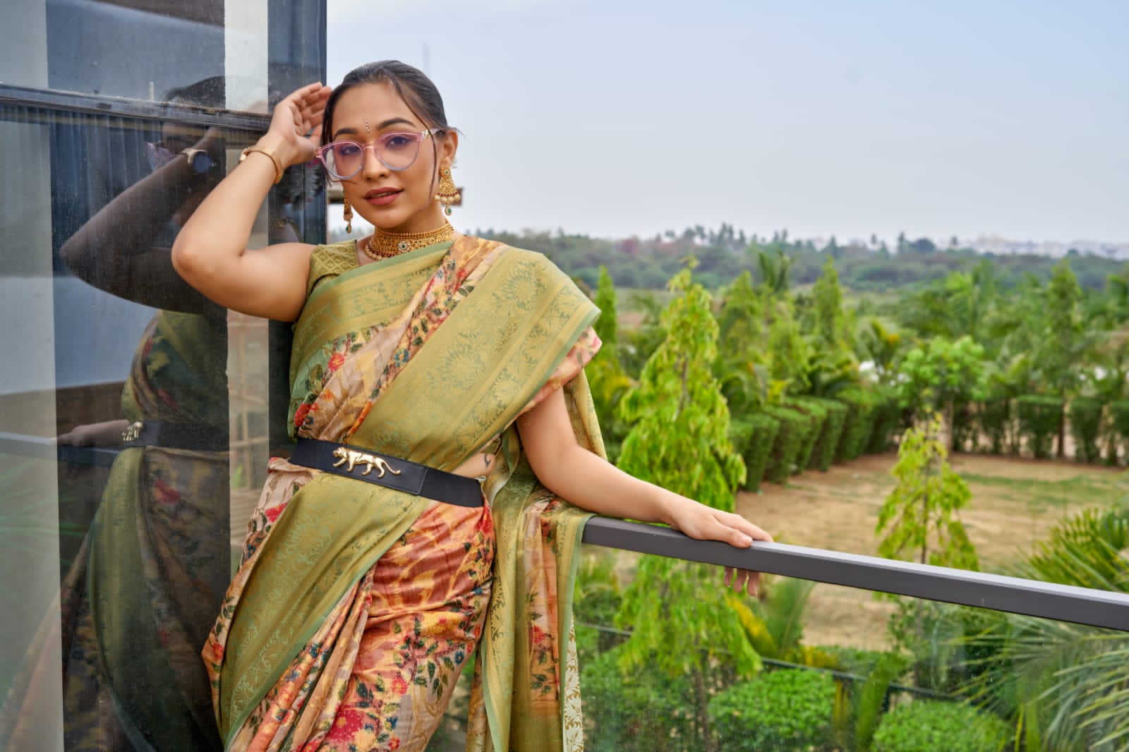 Beautiful Designer Organza Zari Silk Saree Anokhi Digital 2