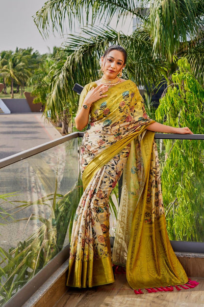 Beautiful Designer Organza Zari Silk Saree Anokhi Digital 2