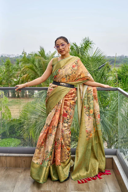 Beautiful Designer Organza Zari Silk Saree Anokhi Digital 2