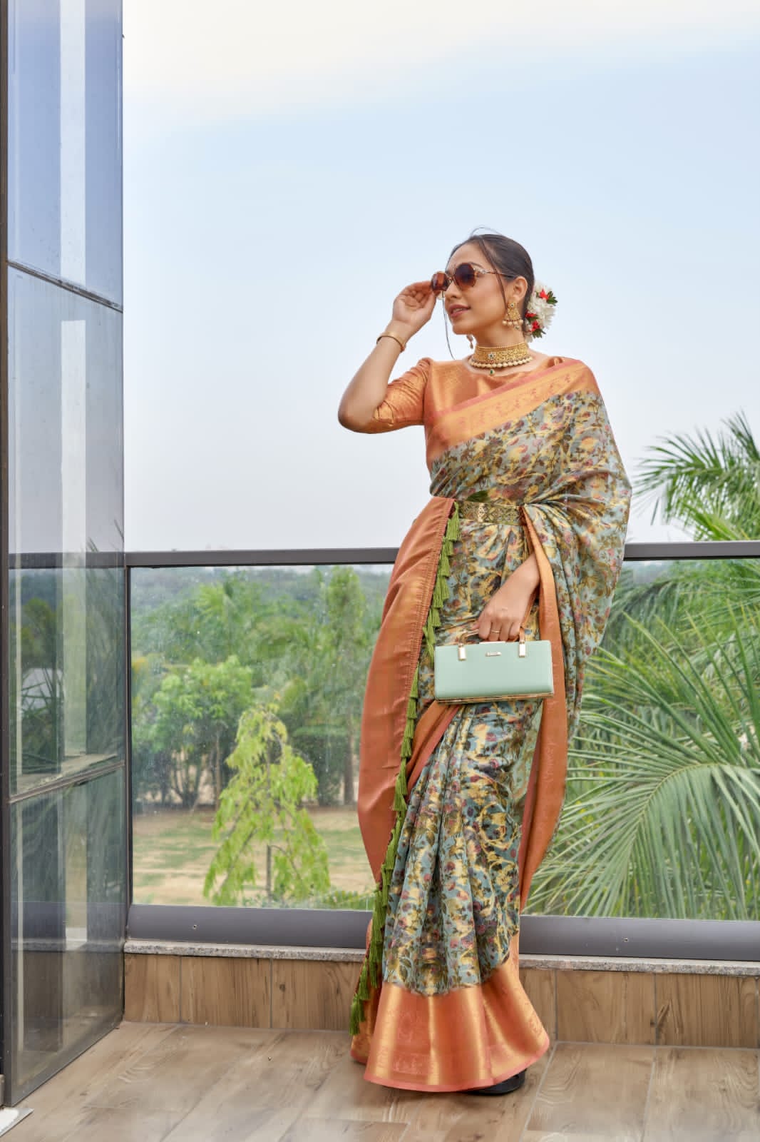 Beautiful Designer Organza Zari Silk Saree Anokhi Digital 2